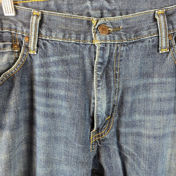 Levi's 514 Jeans Mens 36x30 Blue Denim Straight Fit Dark Wash Skater Normcore - Picture 3 of 11